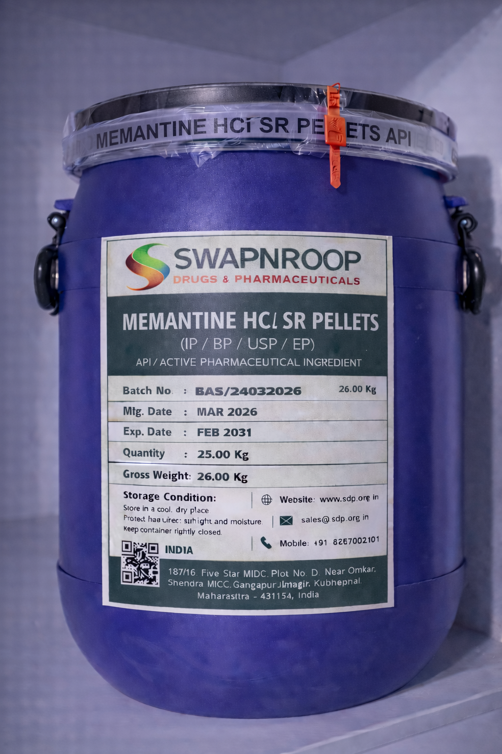 Memantine HCl SR Pellets